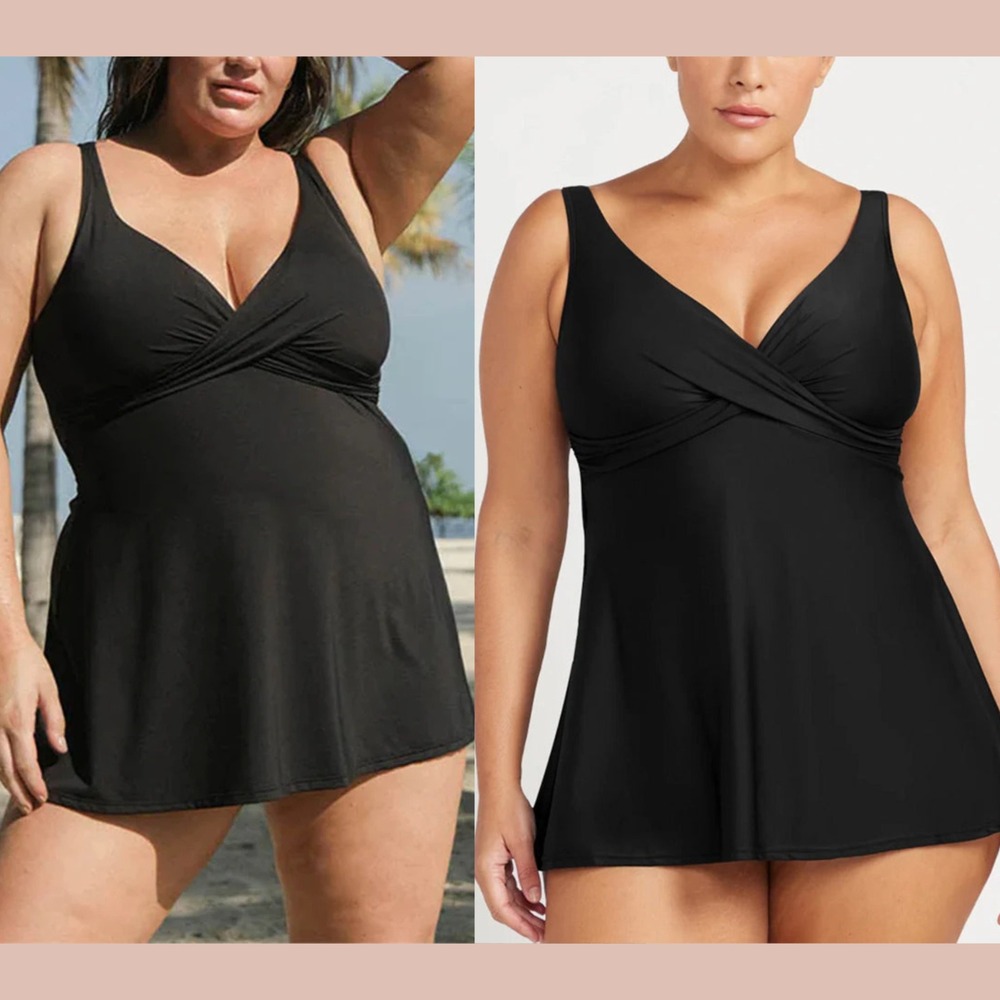 NEW $160 Artesands [ PLUS 14+‎ D-G Cup ] Hues Delacroix Swimdress Swimsuit #7030 - Picture 4 of 12